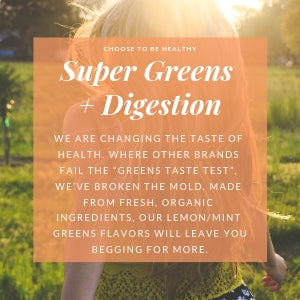 ORGANIC Super Greens + Digestion  (Lemon/Mint - Vegan)  20 Serving
